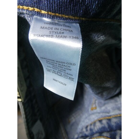 Rise High Rise Wide Multi Cargo Blue Jeans‎ Women's Size 9 - Picture 6 of 8